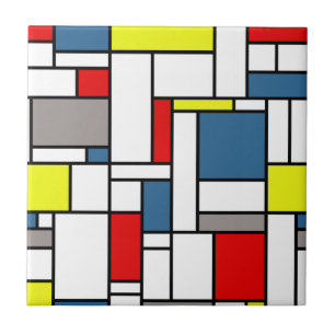 Mondrian style design tile