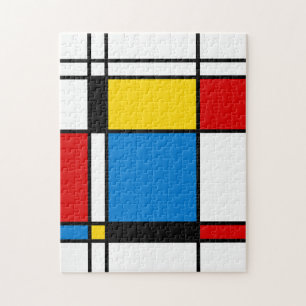 Mondrian Style Geometric Fine Art Jigsaw Puzzle