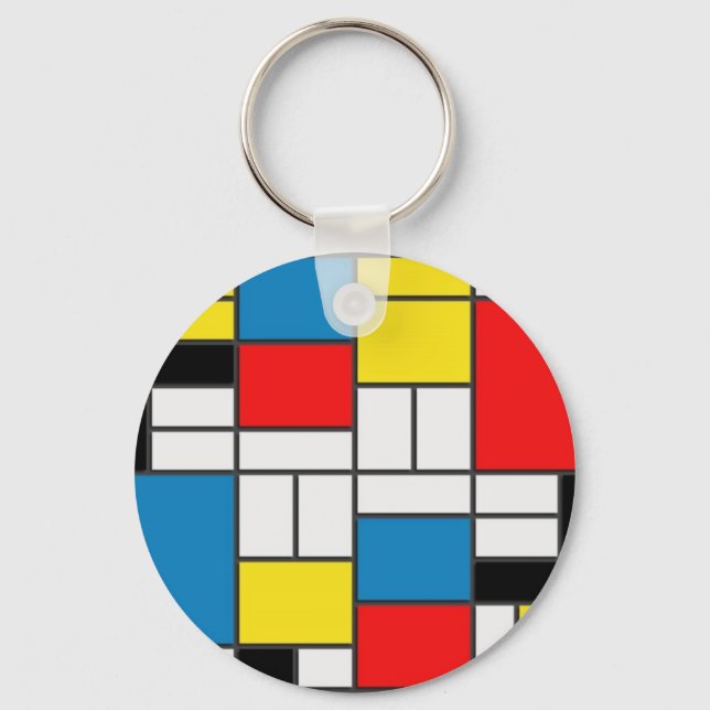 Mondrian Style Key Ring (Front)
