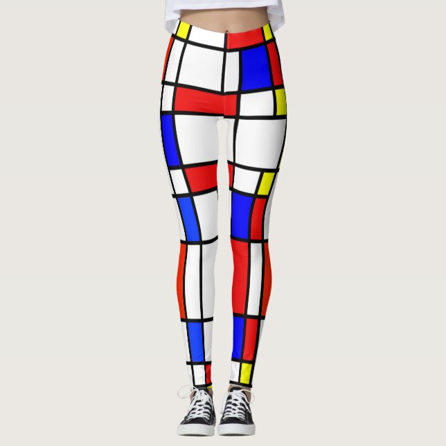 Mondrian Style New Art Leggings (Front)