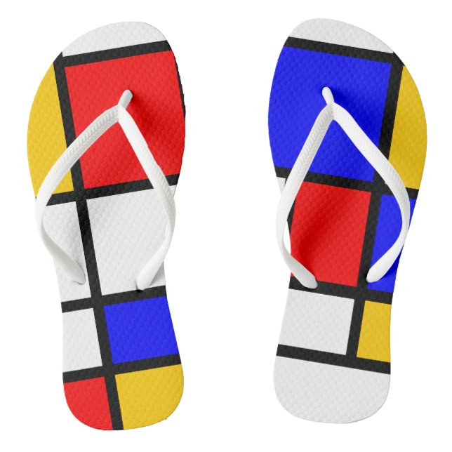 Mondrian style thongs (Footbed)