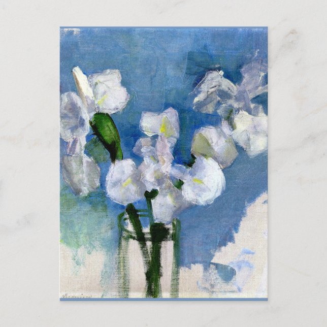 Mondrian - White Irises Postcard (Front)