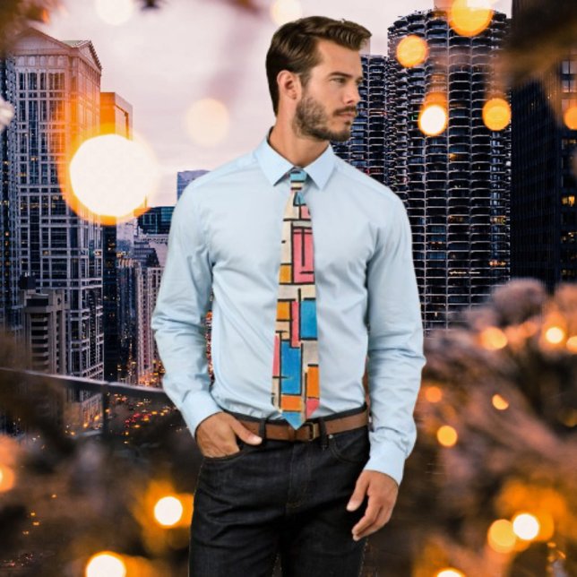 Mondrian's Art Neck Tie – Bold & Timeless (Creator Uploaded)
