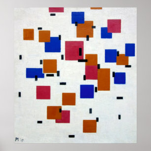 Mondrian's Composition in colour A Poster