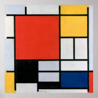 Mondrian's Composition Red, Yellow, Blue, Black