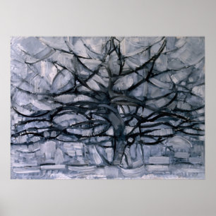 Mondrian's Grey Tree Poster