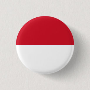 Monégasque Flag, Flag of Monaco 3 Cm Round Badge