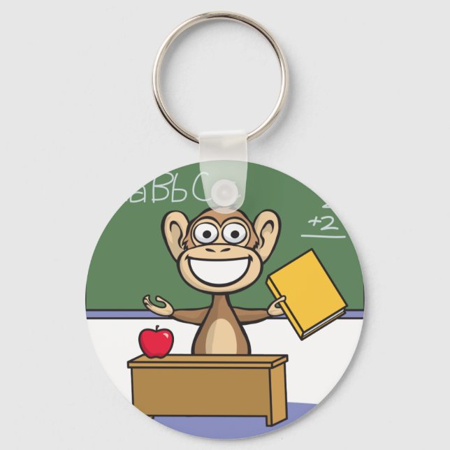 Moneky Teacher Key Ring (Front)