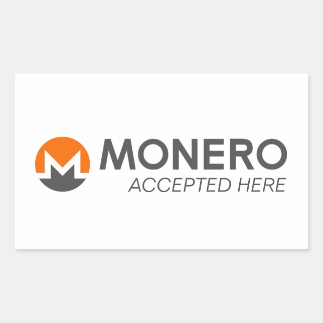 Monero Accepted Here Rectangle Stickers (Front)