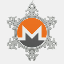Monero Pewter Snowflake Christmas Tree Ornament