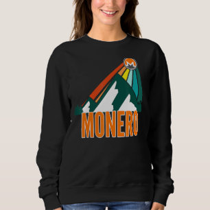 Monero Xmr Crypto Mountain Sun Rays Cryptocurrency Sweatshirt