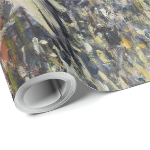 Monet 1878 The Rue Montorgueil in Paris Wrapping Paper