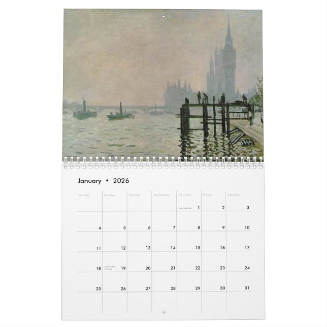 Monet 2015 French Art Calendar (Jan 2026)