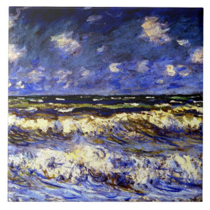 Monet - A Stormy Sea Ceramic Tile