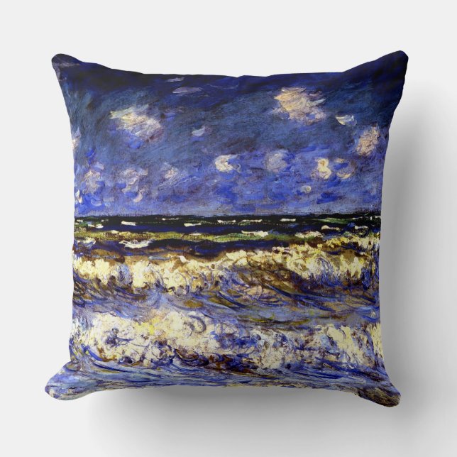 Monet - A Stormy Sea Cushion (Front)