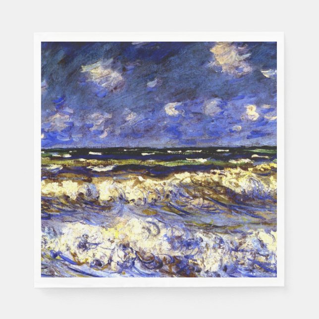 Monet - A Stormy Sea Napkin (Front)