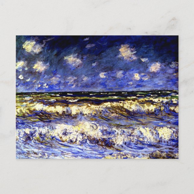 Monet - A Stormy Sea Postcard (Front)