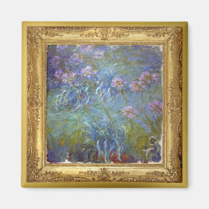 Monet Agapanthus Flowers Masterpiece Magnet
