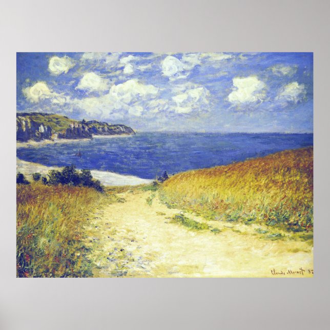 Monet - Alley Near Pourville, famous painting Poster (Front)