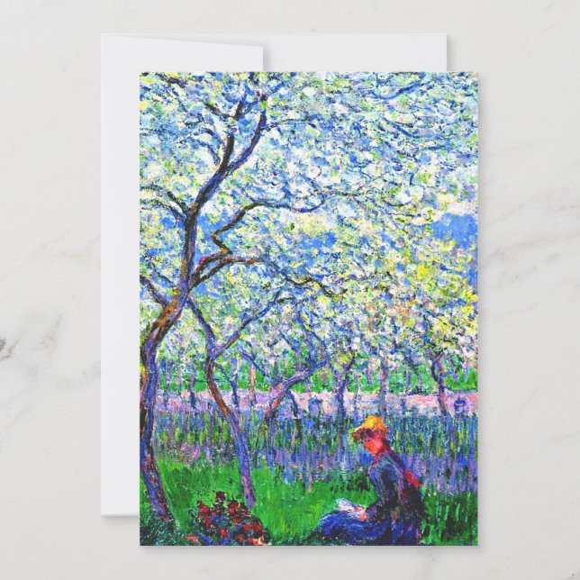 Monet - An Orchard in Spring Card (Front)