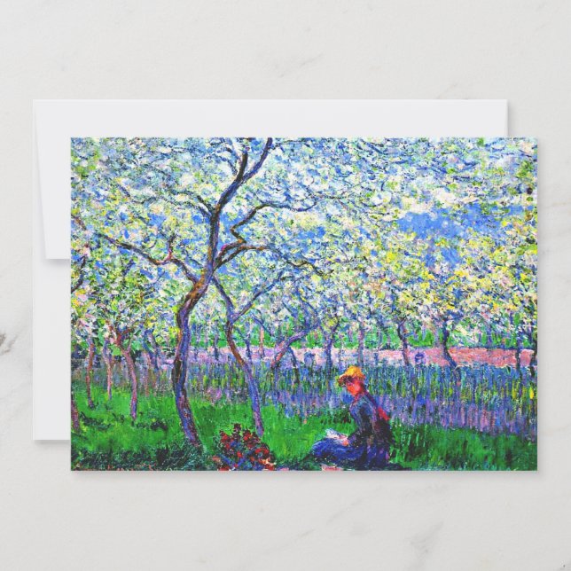 Monet - An Orchard in Spring Card (Front)