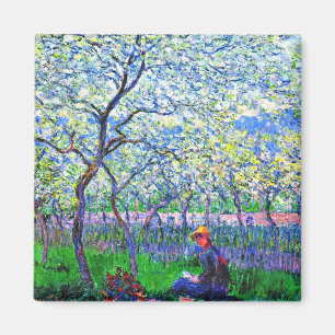 Monet - An Orchard in Spring Magnet