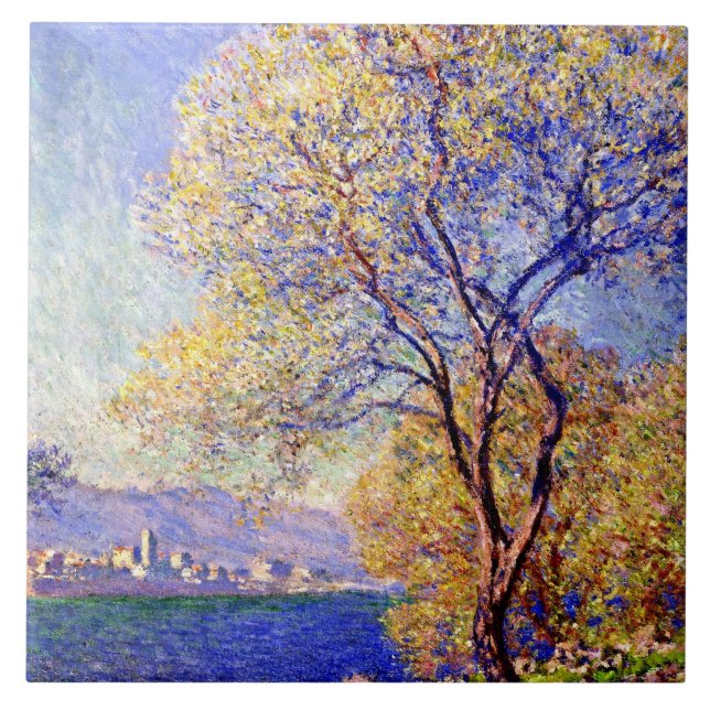 Monet - Antibes Seen from the Salis Gardens,  Ceramic Tile (Front)
