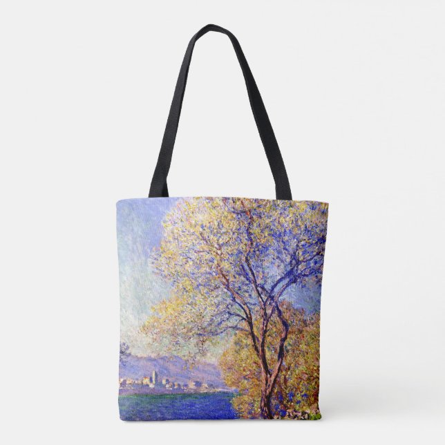 Monet - Antibes Seen from the Salis Gardens Tote Bag (Back)