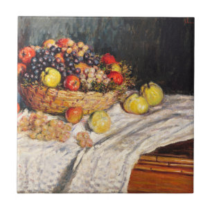 Monet - Apples and Grapes, Ceramic Tile