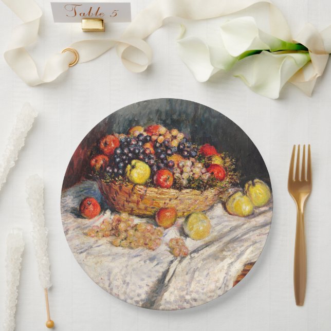 Monet - Apples and Grapes, Paper Plate (Wedding)