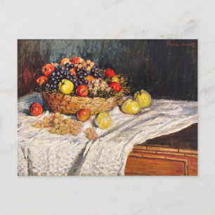 Monet - Apples and Grapes, Postcard