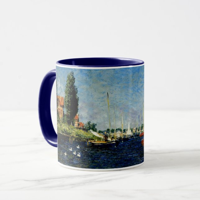 Monet - Argenteuil, famous painting, Mug (Front Left)