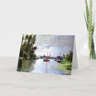 Monet - Argenteuil seen from Small Arm of Seine Card