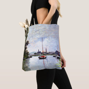 Monet - Argenteuil, Seen from Small Arm of Seine, Tote Bag