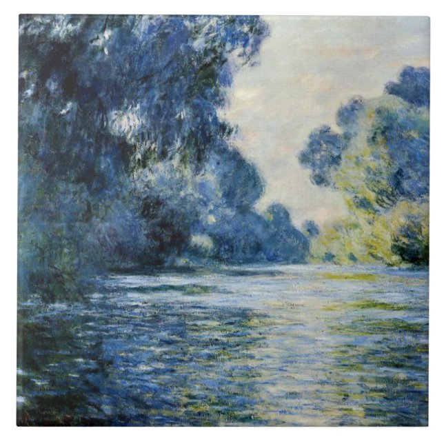 Monet - Arm of the Seine at Giverney,  Ceramic Tile (Front)