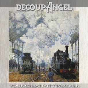 Monet -Arrival of the Normandy Train Decoupage Tissue Paper