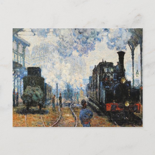 Monet - Arrival of the Normandy Train,  Postcard (Front)