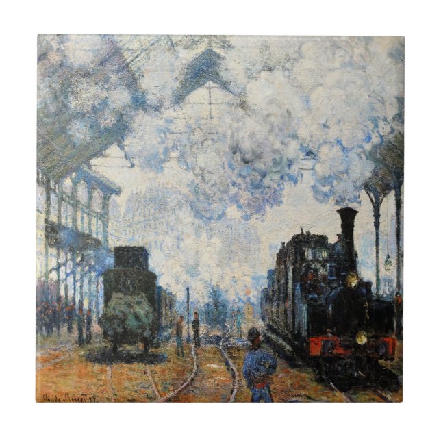 Monet - Arrival of the Normandy Train, tile (Front)