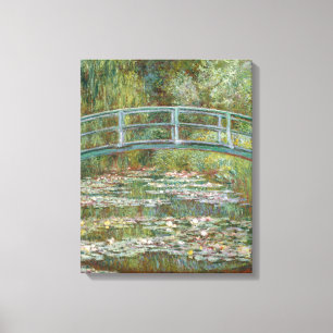 Monet Art Bridge over a Pond of Water Lilies Canvas Print