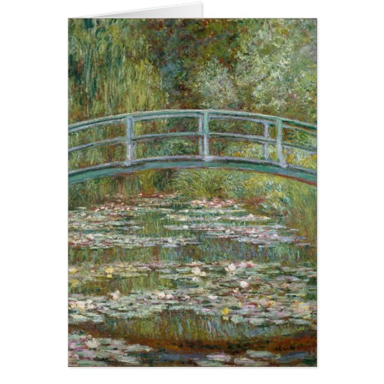 Monet Art Bridge over a Pond of Water Lilies Card
