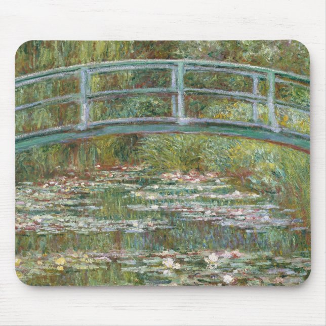 Monet Art Bridge over a Pond of Water Lilies Mouse Pad (Front)