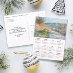 Monet Art Painting Calendar 2025 Cheers Education Holiday Postcard<br><div class="desc">Introducing our exquisite 2025 Minimalist Calendar, a stunning piece designed to elevate your days and months to come. This thoughtfully crafted calendar showcases a refined minimalist aesthetic, allowing you to appreciate the beauty of each date while enjoying the remarkable artwork of Claude Monet (French, 1840-1926) featuring The Road to Vétheuil,...</div>
