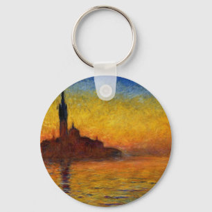 Monet Art Venice Impressionist Painting Key Ring