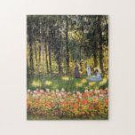 Monet - Artist's Family in the Garden Jigsaw Puzzle<br><div class="desc">Artist's Family in the Garden,  fine art painting by French artist Claude Monet</div>