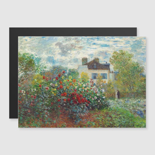 Monet - Artist's Garden Argenteuil Magnetic Card (Front/Back)