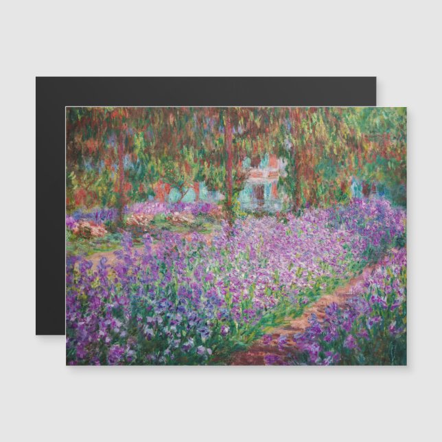 Monet - Artist's Garden at Giverny Magnetic Card (Front/Back)