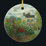Monet Artists Garden in Argenteuil Painting Ceramic Ornament<br><div class="desc">Claude Monet - The Artist's Garden in Argenteuil (A Corner of the Garden with Dahlias) by Claude Monet,  1873 at the National Gallery of Art. A beautiful outdoor scene by the father of Impressionism.</div>
