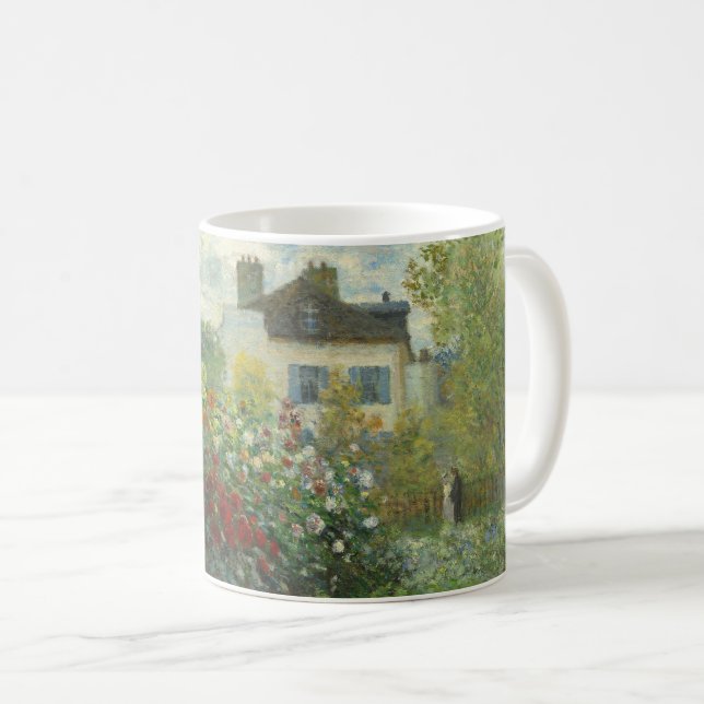 Monet Artists Garden in Argenteuil Painting Coffee Mug (Front Right)