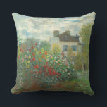 Monet Artists Garden in Argenteuil Painting Cushion<br><div class="desc">Claude Monet - The Artist's Garden in Argenteuil (A Corner of the Garden with Dahlias) by Claude Monet,  1873 at the National Gallery of Art. A beautiful outdoor scene by the father of Impressionism.</div>