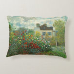Monet Artists Garden in Argenteuil Painting Decorative Cushion<br><div class="desc">Claude Monet - The Artist's Garden in Argenteuil (A Corner of the Garden with Dahlias) by Claude Monet,  1873 at the National Gallery of Art. A beautiful outdoor scene by the father of Impressionism.</div>